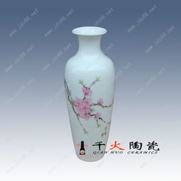 供應景德鎮陶瓷花瓶 水點桃花陶瓷花瓶價格 廠家 圖片