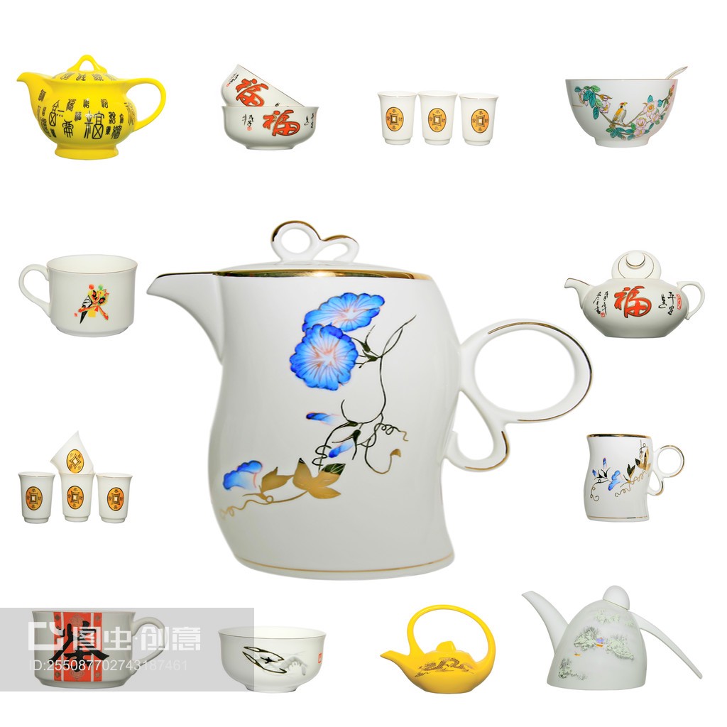 中國陶瓷產品圖標Chinese ceramics product icon