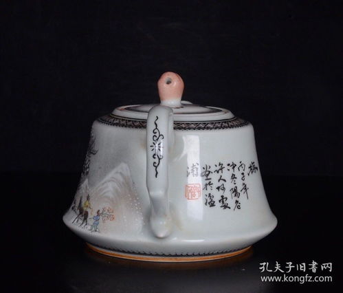 民國(guó)何許人作雪景圖瓷壺 精品撿漏