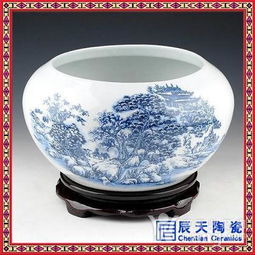 景德鎮(zhèn)德凱陶瓷 純手工制作陶瓷風(fēng)水缸 粉彩缸花卉聚寶盆