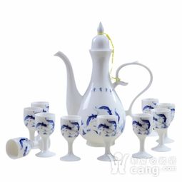 陶瓷酒具龍陶瓷酒具白色陶瓷酒具彩繪陶瓷酒具禮品