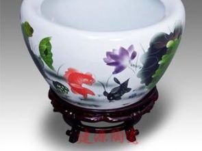 手繪青花瓷荷花缸 北京禮品的精美之選